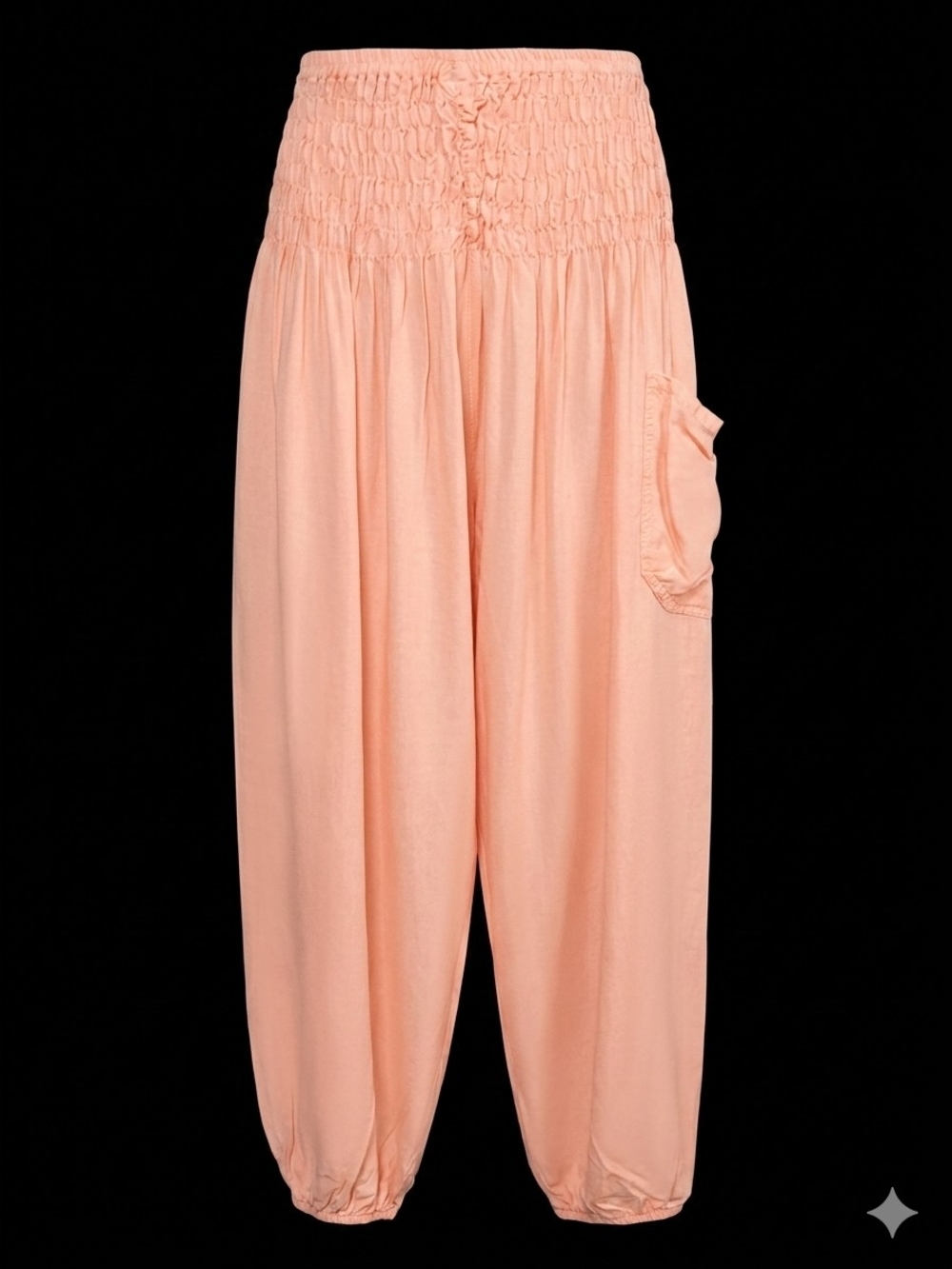 Bangkok Pants smocked-waist harem pants